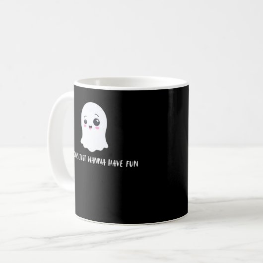 Ghouls haben nur Spaß am schönen Herbst Kaffeetasse (Vorderseite Links)