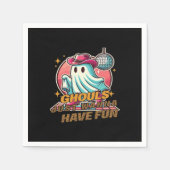 Ghouls haben nur Spaß beim Disco-Design für Hallow Serviette (Vorderseite)