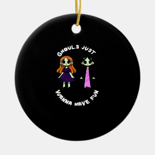Ghouls haben nur Spaß zu Halloween Funny Keramik Ornament (Vorne)