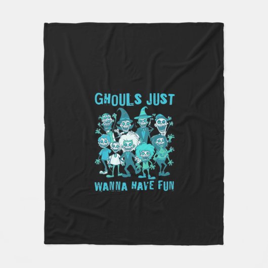 Ghouls haben Spaß - Spooky Design Grafik Fleecedecke (Vorderseite)