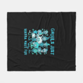 Ghouls haben Spaß - Spooky Design Grafik Fleecedecke (Vorderseite (Horizontal))