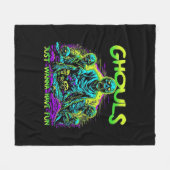 Ghouls Just Wanna Fun - Halloween Sloth Design Fleecedecke (Vorderseite (Horizontal))