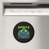 Ghouls Just Wanna Fun - Halloween Sloth Design Magnet (In Situ (Geschirrspüler))