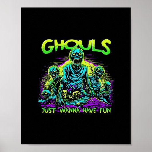 Ghouls Just Wanna Fun - Halloween Sloth Design Poster (Vorne)