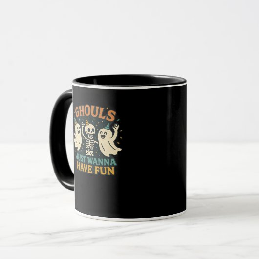 Ghouls just wanna haben Spaß Basic & Funny Design Tasse (Vorderseite Links)