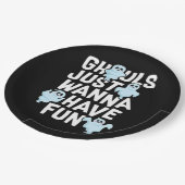 Ghouls Just Wanna haben Spaß beim Design von Funny Pappteller (Schrägansicht)