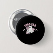 Ghouls Just Wanna haben Spaß Halloween Art Basic S Button (Vorne & Hinten)