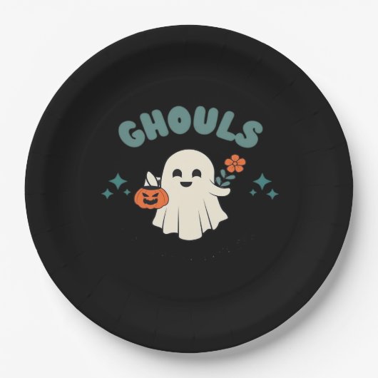 Ghouls Just Wanna haben Spaß Halloween Art Funny Q Pappteller (Vorderseite)