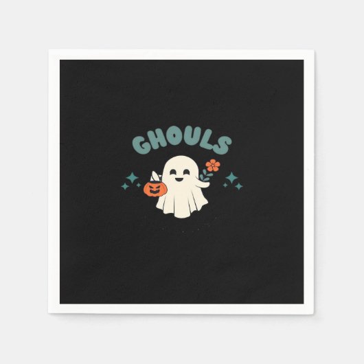 Ghouls Just Wanna haben Spaß Halloween Art Funny Q Serviette (Vorderseite)