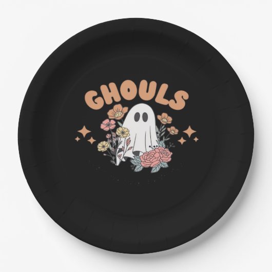 Ghouls Just Wanna haben Spaß Halloween Art Sloth D Pappteller (Vorderseite)