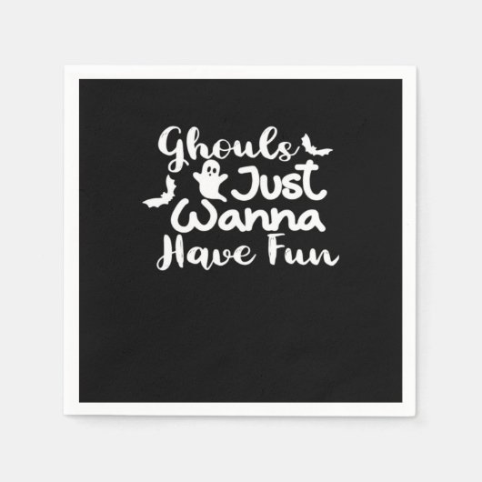 Ghouls just wanna haben Spaß Halloween Sloth Style Serviette (Vorderseite)