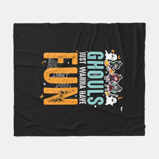 Ghouls Just Wanna haben Spaß lustige Halloween Hex Fleecedecke (Vorderseite (Horizontal))
