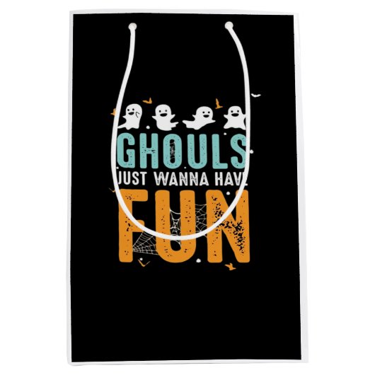 Ghouls Just Wanna haben Spaß lustige Halloween-Kos Mittlere Geschenktüte (Vorderseite)