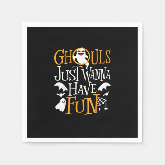 Ghouls Just Wanna haben Spaß lustige Halloween-Kos Serviette (Vorderseite)