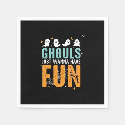 Ghouls Just Wanna haben Spaß lustige Halloween-Kos Serviette (Vorderseite)