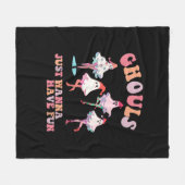 Ghouls Just Wanna haben Spaß Retro Halloween Chris Fleecedecke (Vorderseite (Horizontal))