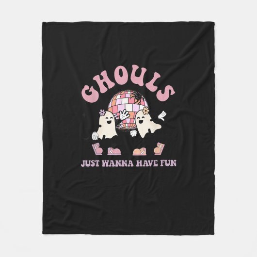 Ghouls just wanna haben Spaß Retro-Halloween-Party Fleecedecke (Vorderseite)