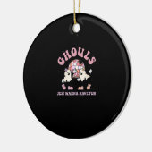 Ghouls just wanna haben Spaß Retro-Halloween-Party Keramik Ornament (Links)