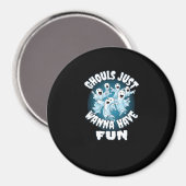 Ghouls Just Wanna haben Spaß Sloth Halloween Magnet (Vorderseite/Rückseite)