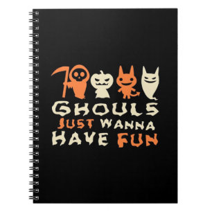 Ghouls Just Wanna haben Spaß Sloth Halloween Notizblock