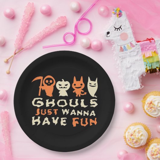 Ghouls Just Wanna haben Spaß Sloth Halloween Pappteller (Party)
