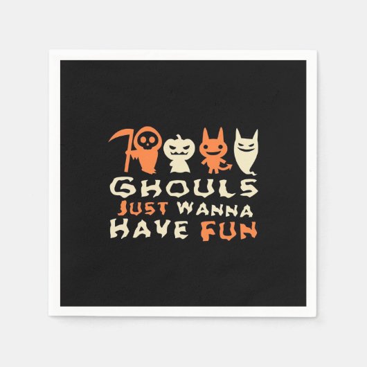 Ghouls Just Wanna haben Spaß Sloth Halloween Serviette (Vorderseite)