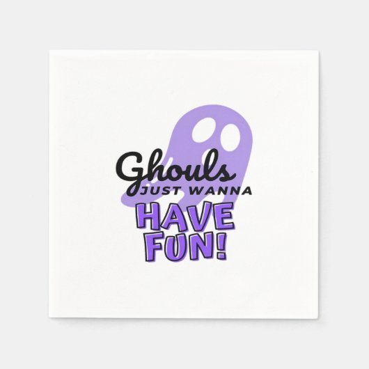 Ghouls Just Wanna haben Spaß Sloth Halloween Serviette (Vorderseite)