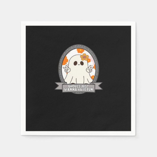 Ghouls Just Wanna haben Spaß Sloth Halloween Serviette (Vorderseite)