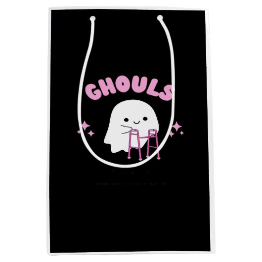 Ghouls Just Wanna hat Spaß Funny & Sloth Mittlere Geschenktüte (Vorderseite)
