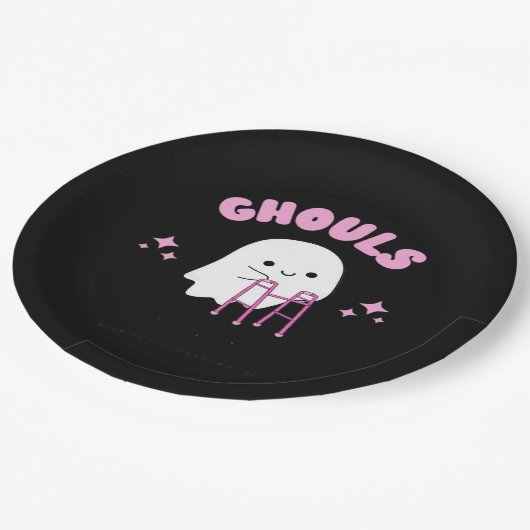 Ghouls Just Wanna hat Spaß Funny & Sloth Pappteller (Schrägansicht)