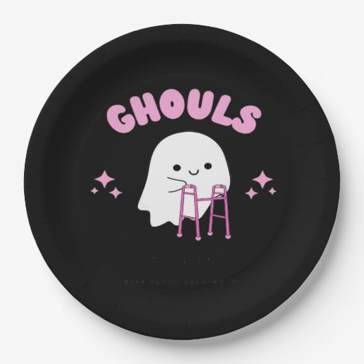 Ghouls Just Wanna hat Spaß Funny & Sloth Pappteller (Vorderseite)