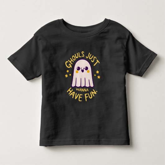 Ghouls Just Wanna hat Spaß , Niedliche Geister Hal Kleinkind T-shirt (Vorderseite)