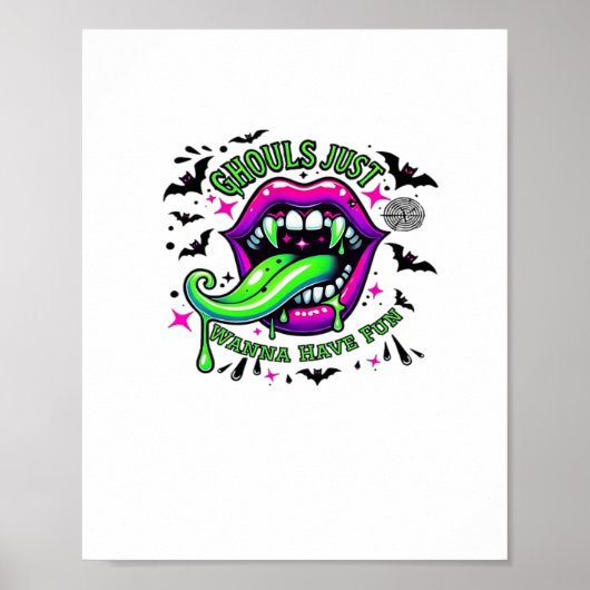 Ghouls Just Wanna hat Spaß Sloth Vibe Poster (Vorne)