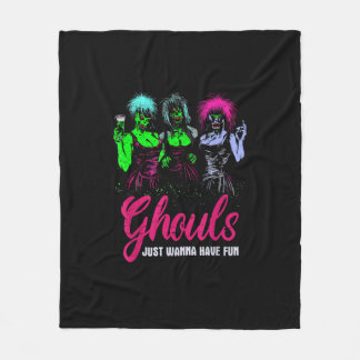 Ghouls just wanna Have Fun - Funny Vintag Hallowag Fleecedecke
