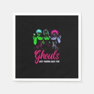 Ghouls just wanna Have Fun - Funny Vintag Hallowag Serviette