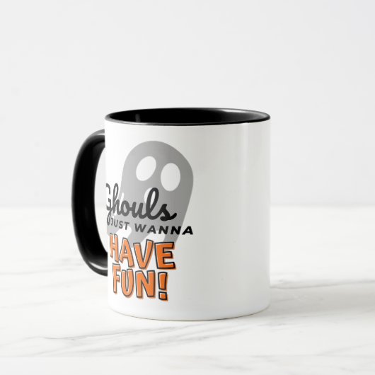 Ghouls just wanna have fun (grau) tasse (Vorderseite Links)