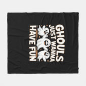Ghouls just wanna Have Fun - Halloween Basic Style Fleecedecke (Vorderseite (Horizontal))