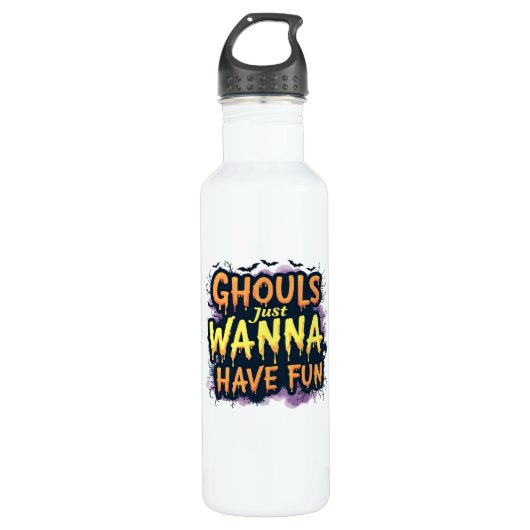 Ghouls just wanna have fun - Halloween Design Edelstahlflasche (Vorderseite)