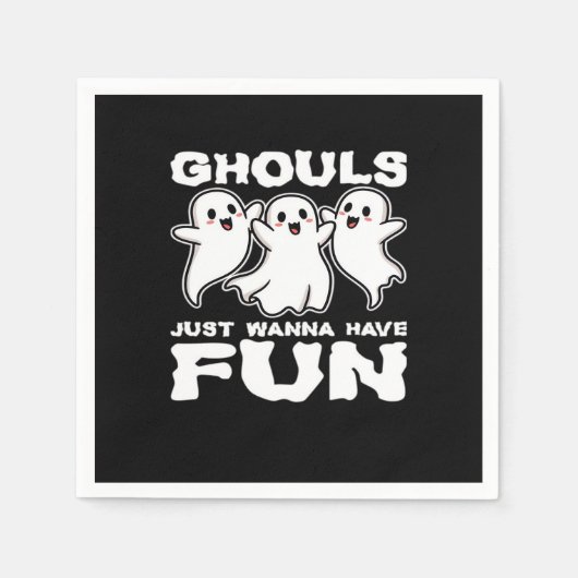 Ghouls just wanna have fun - Halloween-Geschenk Serviette (Vorderseite)