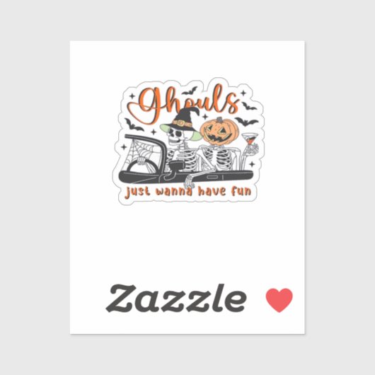 Ghouls just wanna have fun - Halloween Skelette D Aufkleber (Blatt)