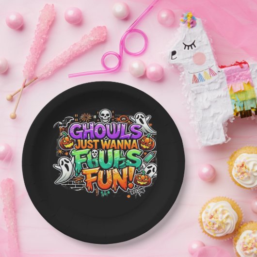 Ghouls just wanna have fun - Herbst-Ghouls Pappteller (Party)