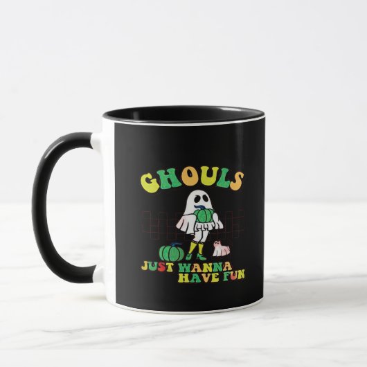 Ghouls just wanna Have Fun - Retro Halloween Gesch Tasse (Links)