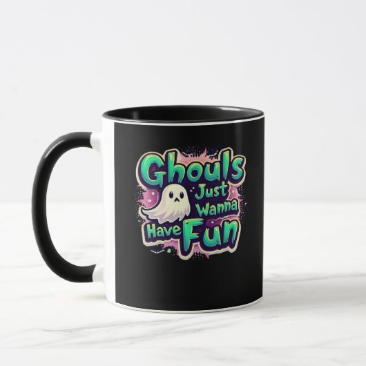 Ghouls just wanna Have Fun - Retro Halloween Tasse (Links)