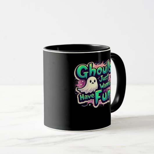 Ghouls just wanna Have Fun - Retro Halloween Tasse (VorderseiteRechts)