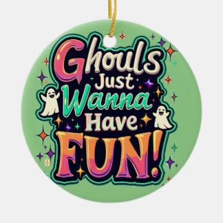 Ghouls just wanna have Fun - Retro Halloween Vibes Keramik Ornament