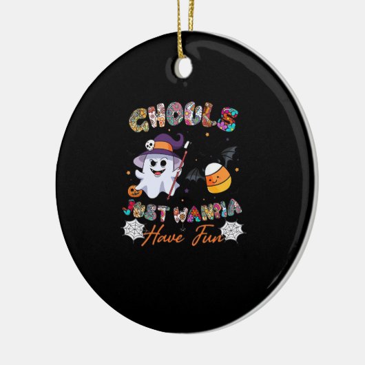 Ghouls just wanna Have Fun Shirt - Retro Halloween Keramik Ornament (Links)