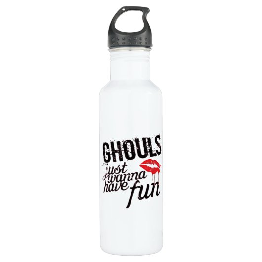 Ghouls Just Wanna Spaß Autumn Slogan Funny Edelstahlflasche (Vorderseite)