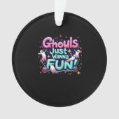 Ghouls Just Wanna Spaß Halloween Disco Party I Ornament (Vorderseite)