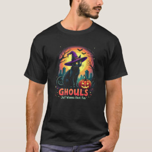 Ghouls Just Wanna Spaß Halloween Frauen Katze Wit T-Shirt