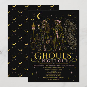 Ghouls‘ Nacht aus Halloween Mädchenabend Einladung